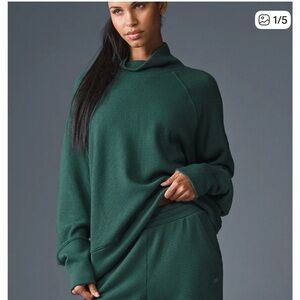 ALO Yoga Winter Ivy Waffle Knit Mock Neck Top